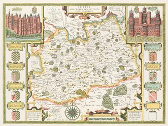 Surreyn kartta, Jodocus Hondiuksen (1563-1612) kaivertama John Speed